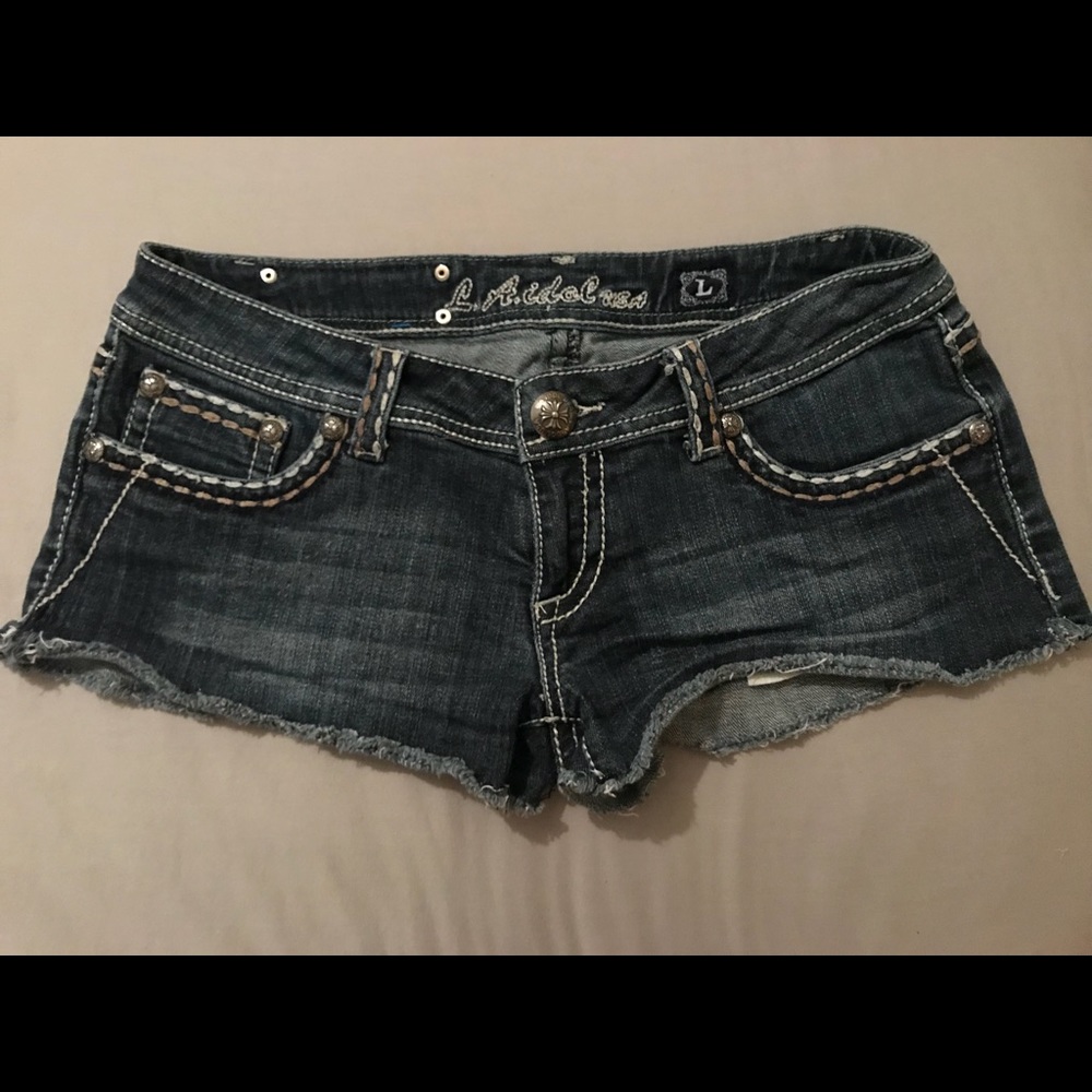 LA Idol Jean Shorts w/ Bling